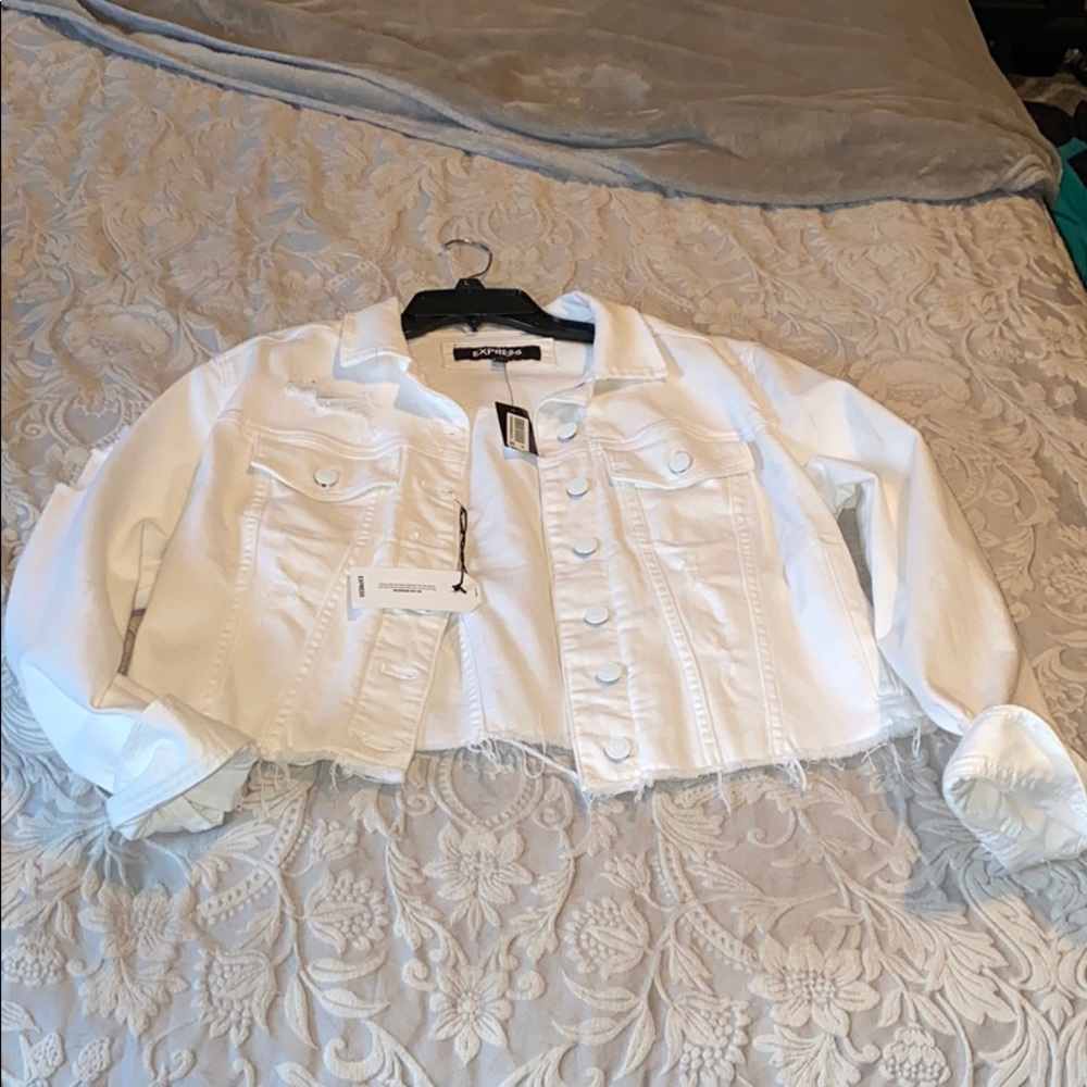 Express White Denim jacket